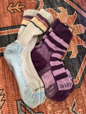 Merino wool socks REI and Bridgedale kids XL/women’s XS 4-6